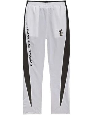 HELLSTAR Logo-Print Paneled Track Pants - Gray