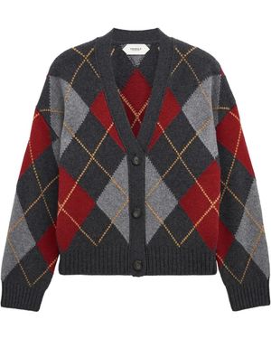 Pringle of Scotland Argyle Cashmere Cardigan - Red