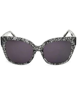 Bebe Lace-Print Square-Frame Sunglasses - Gray