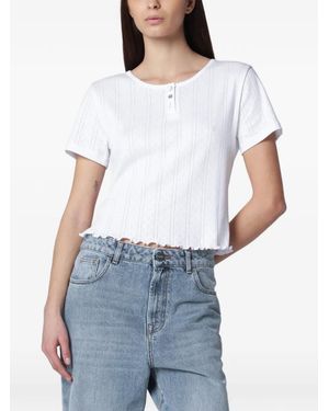 Rohe T-Shirt En Maille Pointelle - White