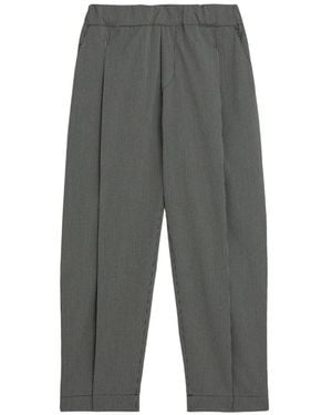 A PAPER KID Elasticated Pleated Trousers - Grey