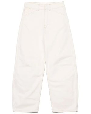 Bimba Y Lola Pantalon Cinq Poches En Jean Blanc À Jambe Baril - White