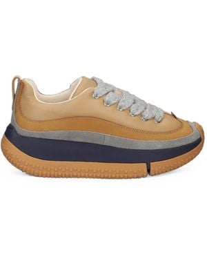 4Ccccees Pava Leather Trainers - Blue
