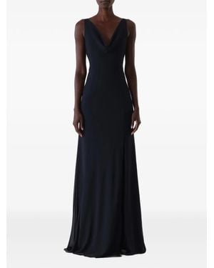 Jason Wu Cowl-Neck Bias-Cut Gown - Black