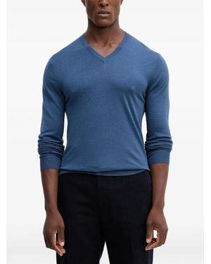 Hackett V-Neck Jumper - Blue