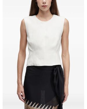 Osklen Sleeveless Topstitched Top - White