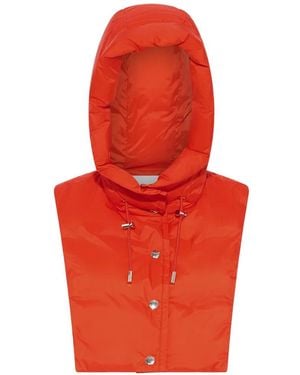 Yves Salomon Pechera Acolchada Con Capucha - Rojo