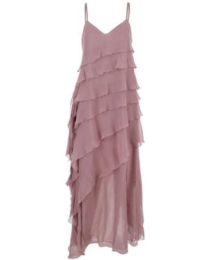 Antonelli Marilyn Tiered-Ruffles Dress - Purple
