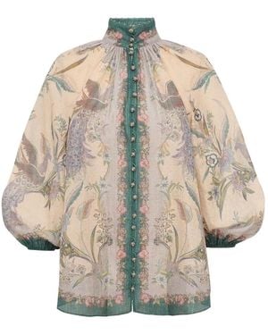 Zimmermann Indra Billow Blouse - Natural