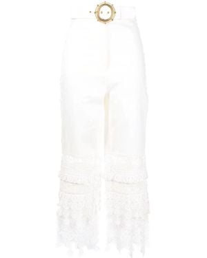 Zimmermann Embroidered TIGGY Trousers - White