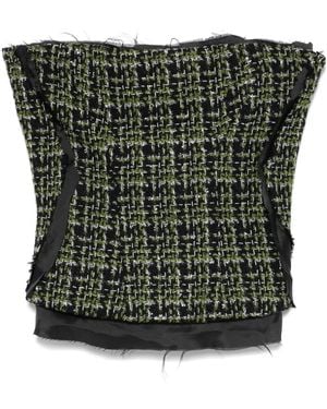OTTOLINGER Deconstructed Tweed Corset - Green