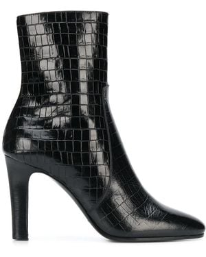 Saint Laurent Jane 90 Zip Boots - Black