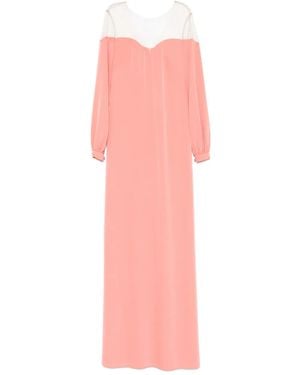 Cristallini Langärmeliges Rafaela Maxikleid - Pink