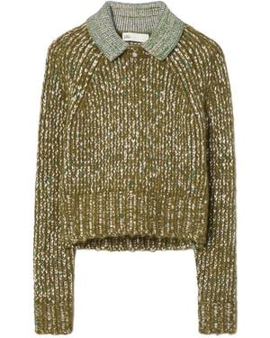 Tory Burch Trui Met Contrasterende Kraag - Groen