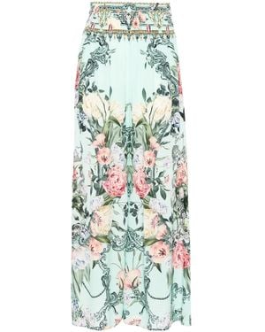 CAMILLA Petal Promise Land Wide-Leg Pants - Blue