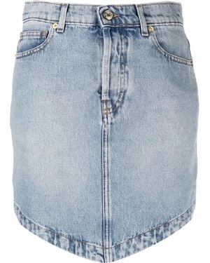 Alexandre Vauthier Falda Vaquera De Cintura Alta - Azul