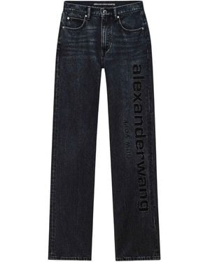Alexander Wang Logo-Detail Jeans - Blue