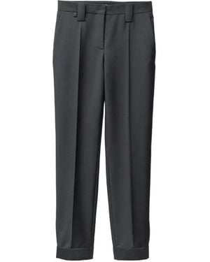 Versace Wool-Mohair Formal Trousers - Grey
