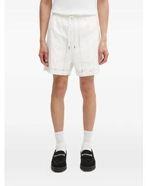 A Bathing Ape Broderie-Anglaise Drawstring Shorts - White