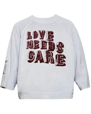PALY Sudadera Con Cuello Redondo Y Letras - Blanco