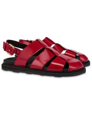 Moschino Caged Sandals - Red