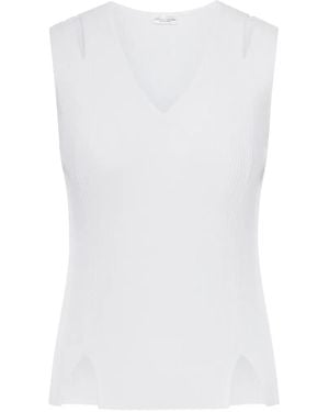Roberto Collina Smanicato Cut-Out Ribbed Top - White