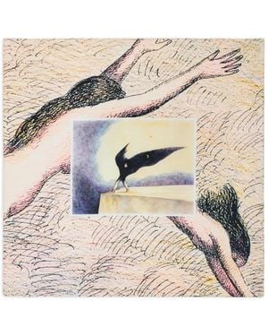 Lemaire X Roland Topor La Nuit 1972 Silk Scarf - Natural