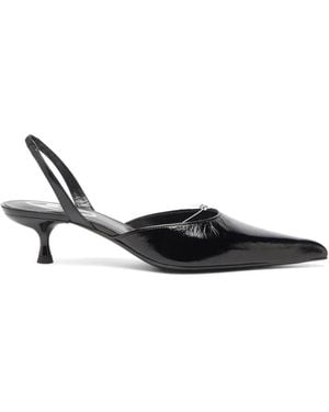 DIESEL D-Ten&Half Oval D Slingback Pumps - Black
