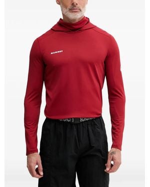 Mammut Selun Fl Logo-Print Hoodie - Red