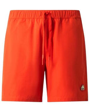 Moose Knuckles Bañador Con Parche Del Logo - Rojo