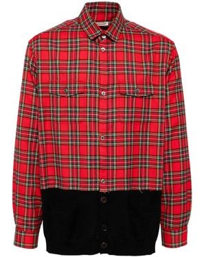 Undercover Checked Shirt - Red