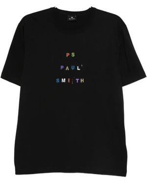 Paul Smith Logo-Embroidered T-Shirt - Black
