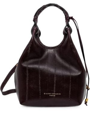 Gianni Chiarini Small Dua Leather Shoulder Bag - Black