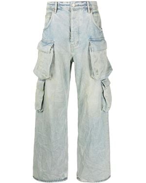 Purple Brand P018 Mid-Rise Cargo Jeans - Blue