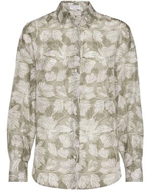 Brunello Cucinelli Shirt With Print - Gray
