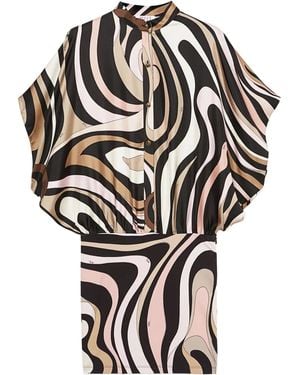 PUCCI Marmo-Print Dress - Grey