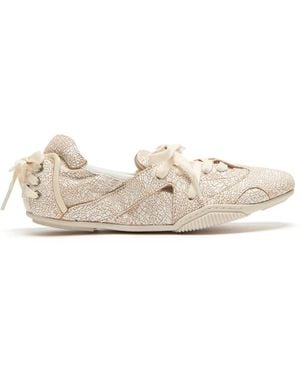 Acne Studios Rear Drawstring Detailing Trainers - Natural