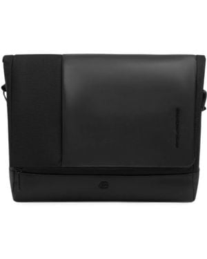 Piquadro Borsa Porta Pc Two-Way Con Logo - Nero