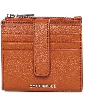 Coccinelle Tab Leather Wallet - Orange