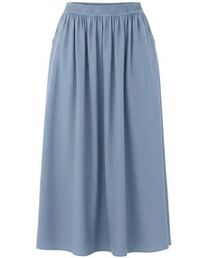 ELEH Falda Midi Plisada - Azul