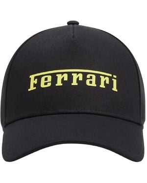 Ferrari Logo-Print Baseball Cap - Nero