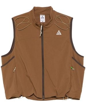 Nike Acg Death Bloom Zip Vest - Brown