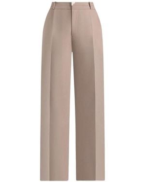 Manière De Voir Doria Tailored Pants With Waistband Detail - Natural