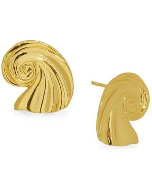 Ottoman Hands Wave-Stud Earrings - Metallic