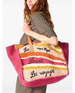 Lancel L Logo-Embroidered Tote Bag