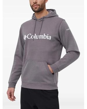Columbia Logo-Print Hoodie - Grey