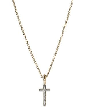 John Hardy Collar Jh Essential Cross En Oro Amarillo De 14 Ct - Metálico