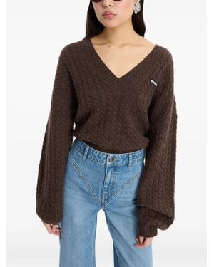 ROTATE BIRGER CHRISTENSEN Pullover Mit V-Ausschnitt - Schwarz