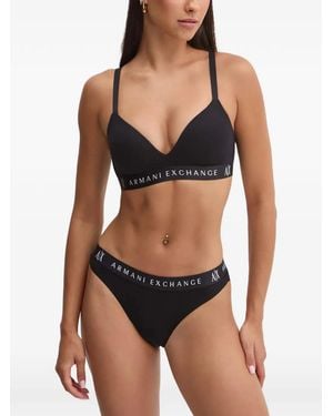 ARMANI EXCHANGE Triangel-Bh Mit Logo - Schwarz