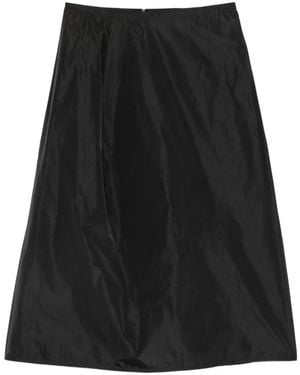 Sofie D'Hoore Pleated A-Line Midi Skirt - Black